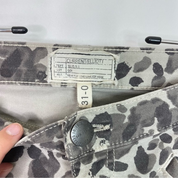 Current Elliot The Welt Pocket Ankle Skinny in Steel Grey Scooter Leopard, 31 - Picture 3 of 10
